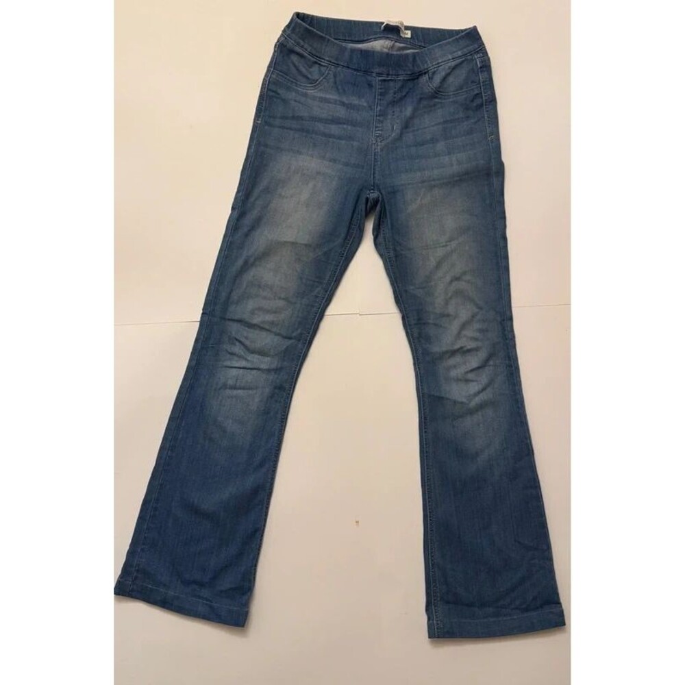 Cello Pull On Flare Jeans Medium Stretch Denim